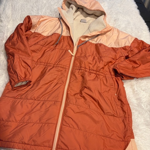 Columbia Women's Flash Challenger Sherpa Lined Long Jacket size XXL IN PEACH - Picture 4 of 14